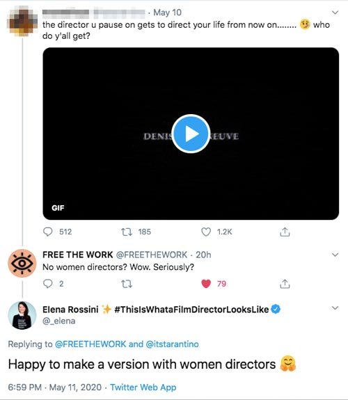 Directors game Twitter